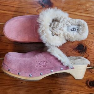 Ugg Pink Suede Clogs size 11